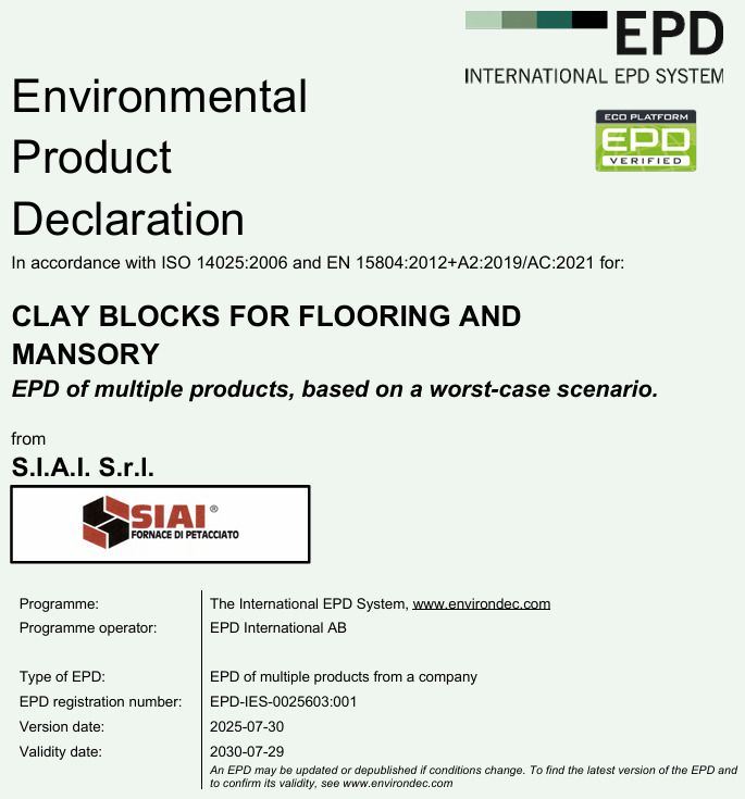 copertina Environmental product declaration